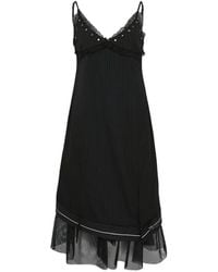 ANDERSSON BELL - Lace-Detail Pinstripe Midi Dress - Lyst