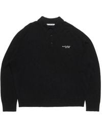 Acne Studios - Wool Knit Polo - Lyst