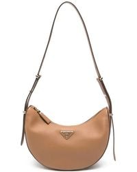 Prada - Borsa A Spalla Con Placca Logo - Lyst