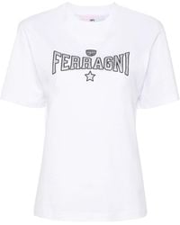 Chiara Ferragni - T-shirt pailleté à logo imprimé - Lyst