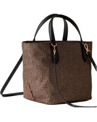 Borbonese - B-Escape Optyll-Print Leather-Trim Tote Bag - Lyst