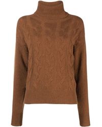 Woolrich - Turtleneck Cable-knit Jumper - Lyst