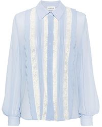 P.A.R.O.S.H. - Lace-panelling Shirt - Lyst
