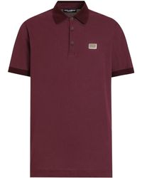 Dolce & Gabbana - Logo-Plaque Polo Shirt - Lyst