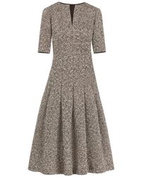 Oscar de la Renta - Tweed Midi Dress - Lyst