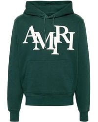Amiri - Logo-Appliqué Cotton Hoodie - Lyst
