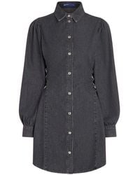 Karl Lagerfeld - タイウエスト デニムシャツドレス - Lyst
