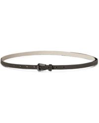 Brunello Cucinelli - Suede Belt With Shiny Loop - Lyst