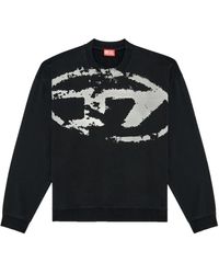 DIESEL - Relaxed-Fit Sweatshirt With Graphic Design - Lyst