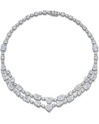 Anabela Chan - Gargantilla Love Heart con diamantes - Lyst