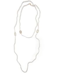 Izabel Display - Crystal-Embellished Pearl Necklace - Lyst