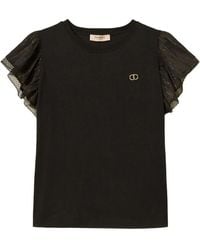 Twinset - Ruffle-Sleeve T-Shirt - Lyst