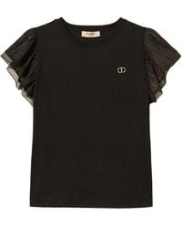 Twinset - Ruffle-Sleeve T-Shirt - Lyst