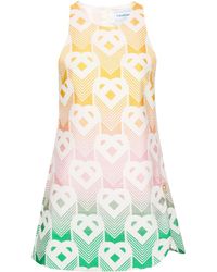 Casablancabrand - Monogram-jacquard Gradient Mini Dress - Lyst