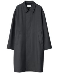 Lemaire - Abrigo De Viscosa Y Lana Con Doble Cara - Lyst
