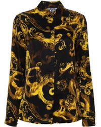 Versace - Hemd mit Watercolour Couture-Print - Lyst