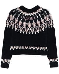 Loewe - Wool Blend Crewneck Sweater - Lyst