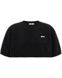 Elisabetta Franchi - Wool And Cashmere Top - Lyst