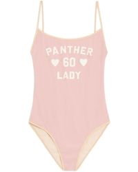 Valentino Garavani - Printed Logo-Detail Swimsuit - Lyst