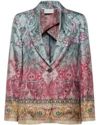 Pierre Louis Mascia - Floral-Print Single-Breasted Blazer - Lyst