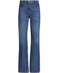 Etro - Floral-embroidered High-waist Jeans - Lyst