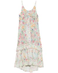 FARM Rio - Floral-Print Ruffled Dress - Lyst