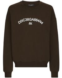 Dolce & Gabbana - Logo-Print Cotton Sweatshirt - Lyst