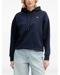 Lacoste - Logo-Patch Drawstring Hoodie - Lyst