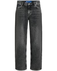KARL LAGERFELD - Acid-Wash Wide-Leg Jeans - Lyst