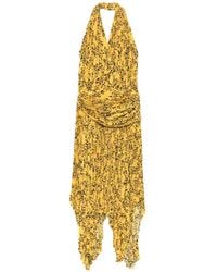 Proenza Schouler - Paulina Floral-Print Pleated Asymmetric Dress - Lyst