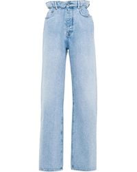 Miu Miu - High-Waisted Straight-Leg Jeans - Lyst