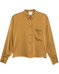 Forte Forte - Chemise À Poches En Satin - Lyst