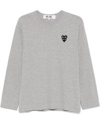 COMME DES GARÇONS PLAY - Double Heart-Patch T-Shirt - Lyst