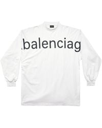 Balenciaga - Logo-print Long-sleeve T-shirt - Lyst