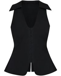 TANUNA - Hook-Fastening Peplum Top - Lyst
