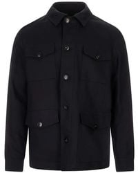 Canali - Multi-Pocket Shirt Jacket - Lyst