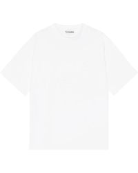 Ganni - Cotton Round-Neck T-Shirt - Lyst
