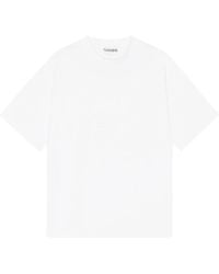 Ganni - Cotton Round-Neck T-Shirt - Lyst
