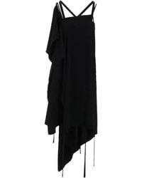 Yohji Yamamoto - Asymmetric Draped Dress - Lyst