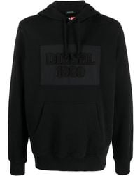 DIESEL - Hoodie Mit Logo-Patch - Lyst