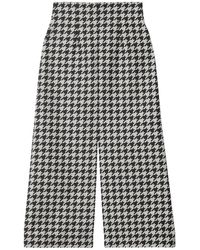 Burberry - Pantalon Court À Motif Pied-De-Poule - Lyst