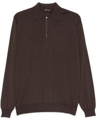 Dell'Oglio - Half-Zip Knitted Polo Shirt - Lyst