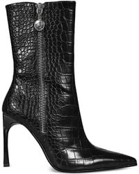 Versace Jeans Couture - Spitze Stiefel Mit Kroko-Optik - Lyst