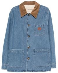 Valentino Garavani - Veste En Jean À Patch Logo - Lyst