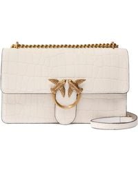 Pinko - Crocodile-Effect Birds Cross Body Bag - Lyst
