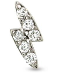 Lark & Berry - 14Kt Lightning Strike Diamond Stud Earring - Lyst