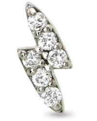 Lark & Berry - 14Kt Lightning Strike Diamond Stud Earring - Lyst