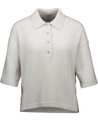 Allude - Buttoned Polo Sweater - Lyst