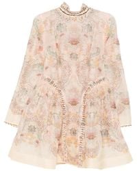 Zimmermann - Rebellion Floral-Print Mini Dress - Lyst