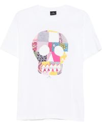 Paul Smith - Fabric Skull Print T-Shirt - Lyst